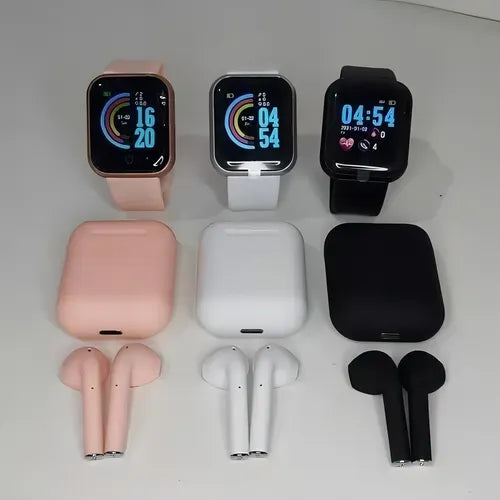 Combo smartwatch Y68 + Audífonos I12